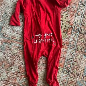 Old Navy Red Christmas Kids Footie